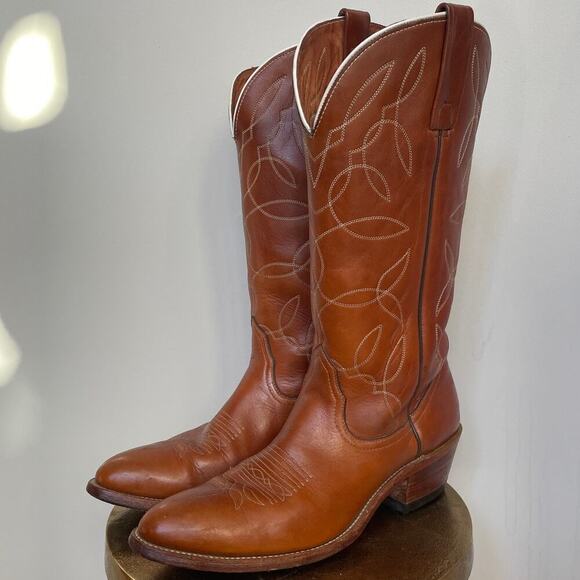 Durango West 10.5B Cowboy Boots | Vintage Leather Western Tall Rodeo Handmade - Picture 6 of 12